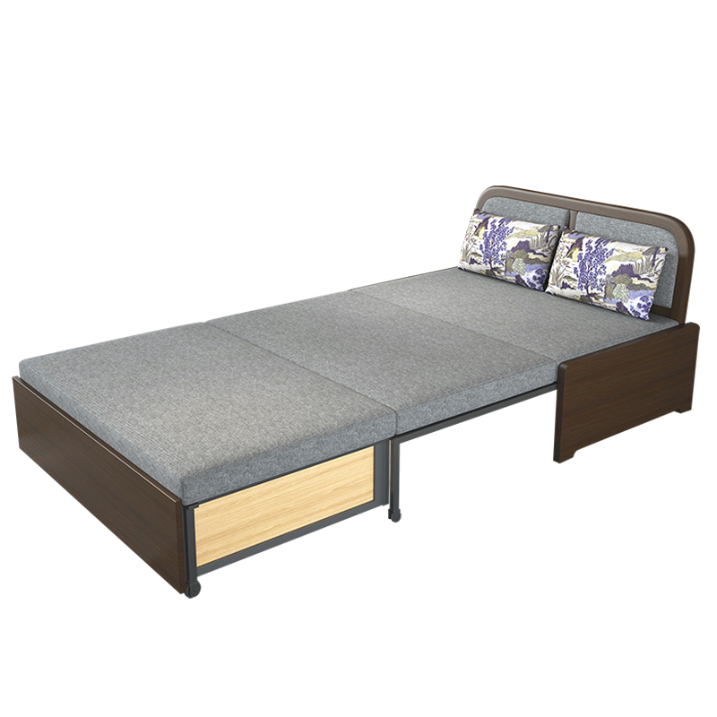 实木伸缩床1米宽可折叠 客厅小户型多功能卧室 沙发床单人宽80cm