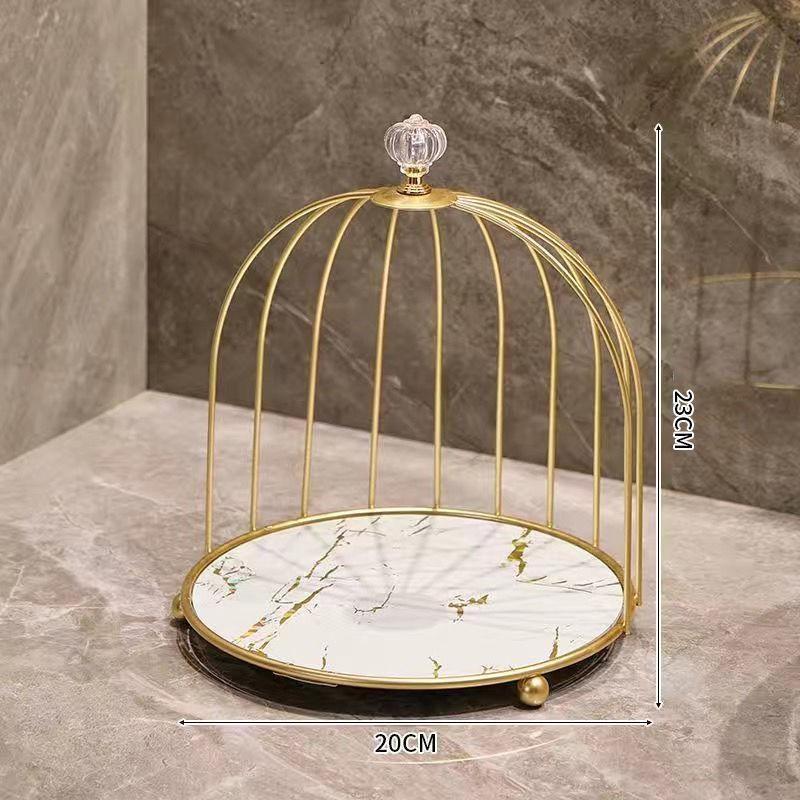 梳妆台桌面化妆品收纳盒鸟笼护肤品D置物架卫生间桌面置物架多层