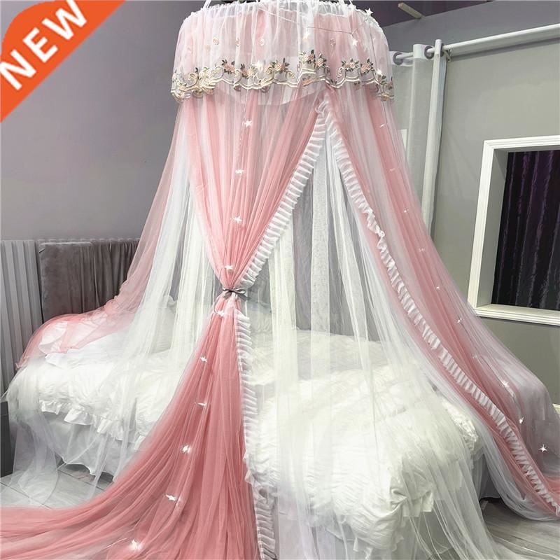 速发Hnging Dome Mosquito Net Bed Cnopy Romntic Double Lyer Y