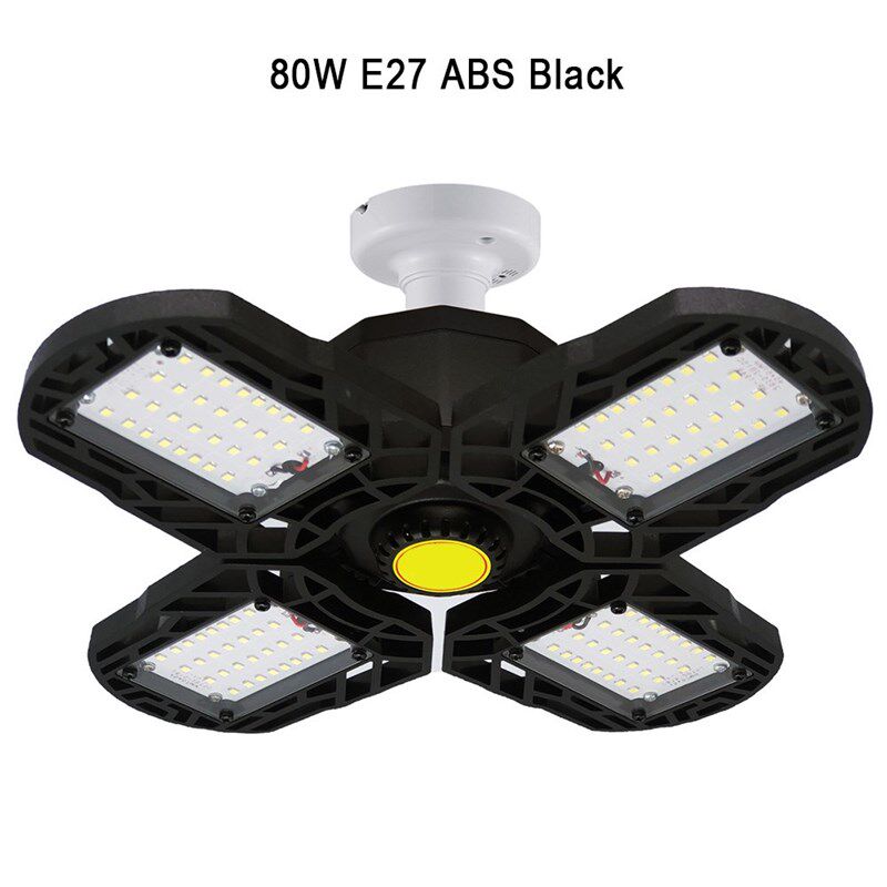 E27 80W Industrial Deformable Lamp Workshop LED Garage Light