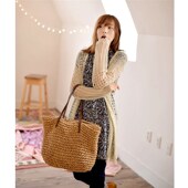 2020新款 草编包沙滩包大包编织包大容量单肩包韩版 女包藤编魔术包