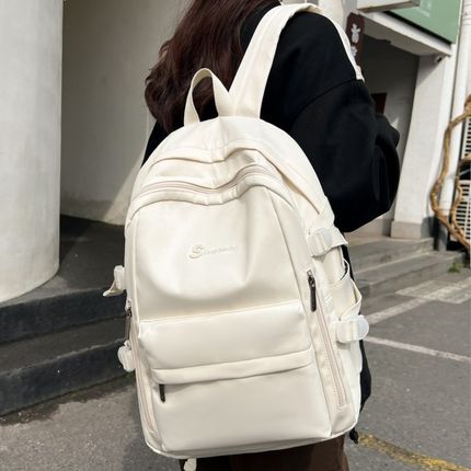 大容量简约休闲旅行双肩包男结实耐用15.6寸电脑背包大学生书包女