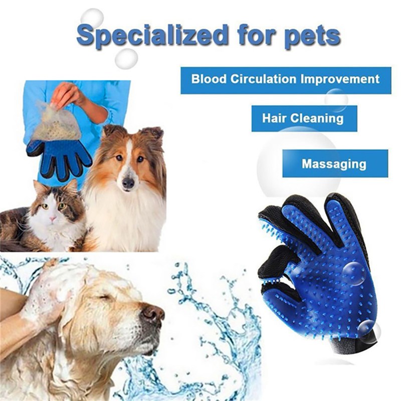 Dog Pet Grooming Glove Sdlicone CiFts Brush Comb Deshediang 宠物/宠物食品及用品 狗宠物服装/雨衣 原图主图