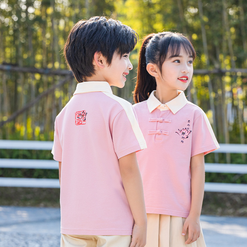 幼儿园园服e夏装中国风汉服儿童校服套装小学生夏季班服国学表演