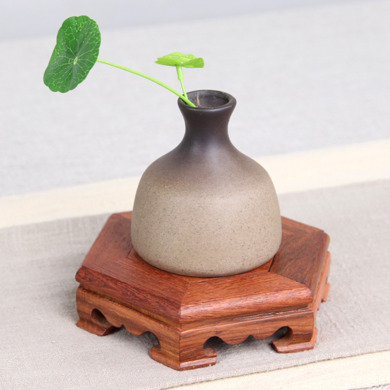实木六角底座茶壶茶n具木质托底座酸枝木石头花瓶花盆佛像底座托