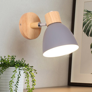 速发Nordic E27 LED wall lamp wood modern sconces light indoo