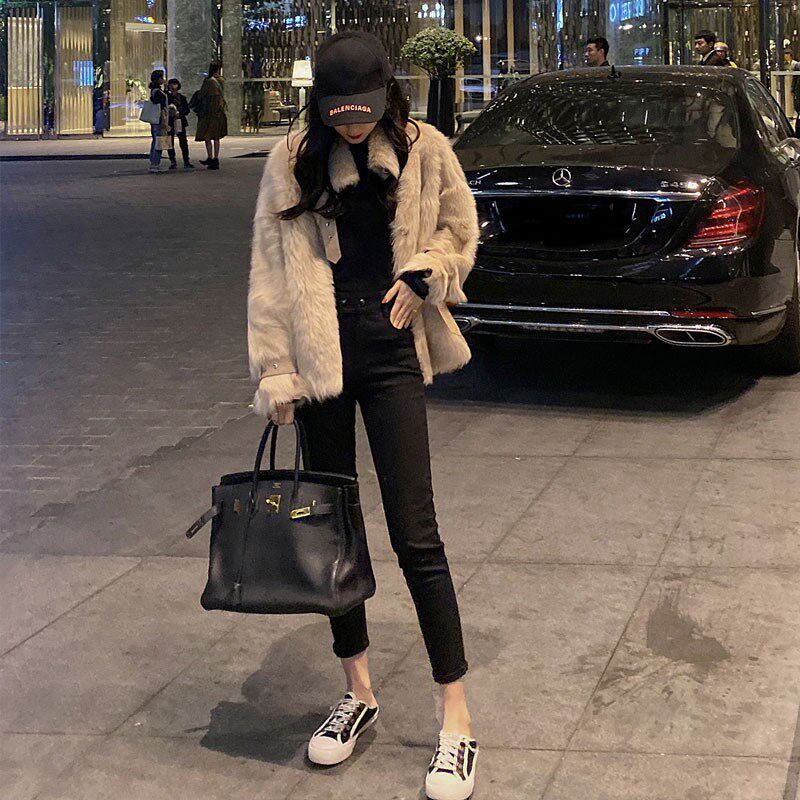 孕妇小脚牛仔裤九分时尚秋季外穿蓝色打底裤春秋款紧身铅笔裤子潮
