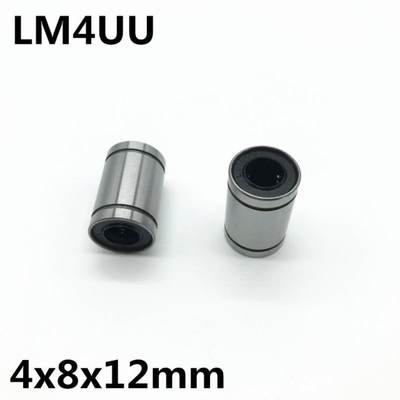 推荐10pcs LM4UU ball bearing inner diameter 4x8x12mm guide l