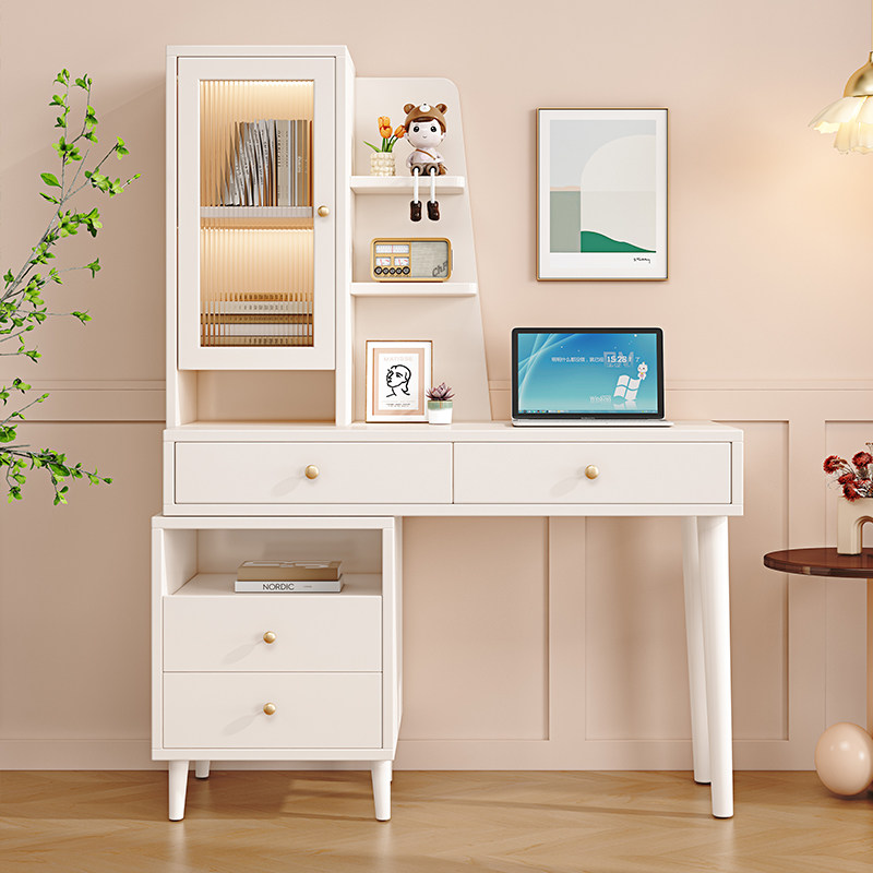 实木书桌书架一体电脑桌卧室家用现代学生学习写字台办公工作桌子,住宅家具,电脑桌,淘宝优惠券,粉丝福利购,淘宝优惠卷