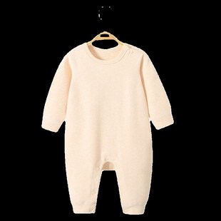 婴儿连体衣春秋男女宝宝加厚睡衣贴身内衣打底衫爬服秋衣冬装