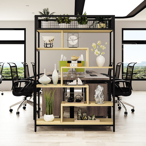 铁艺屏风隔断墙柜半截办公室置物花架火锅饭店餐厅卡座栅栏矮围栏