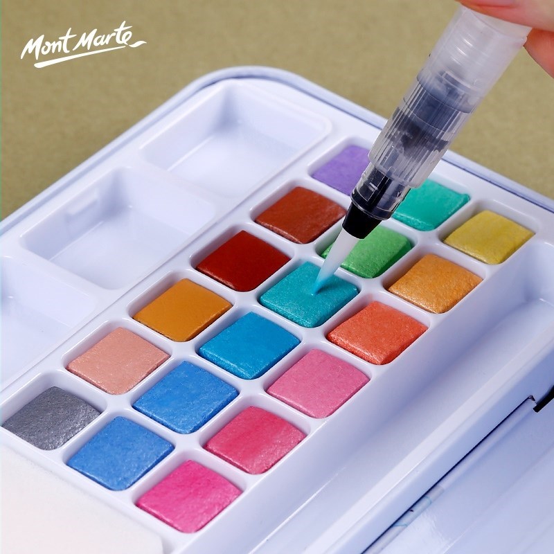 速发Metal Watercolor Paint Solid Aquarelle Watercolor Montma 文具电教/文化用品/商务用品 水粉颜料 原图主图