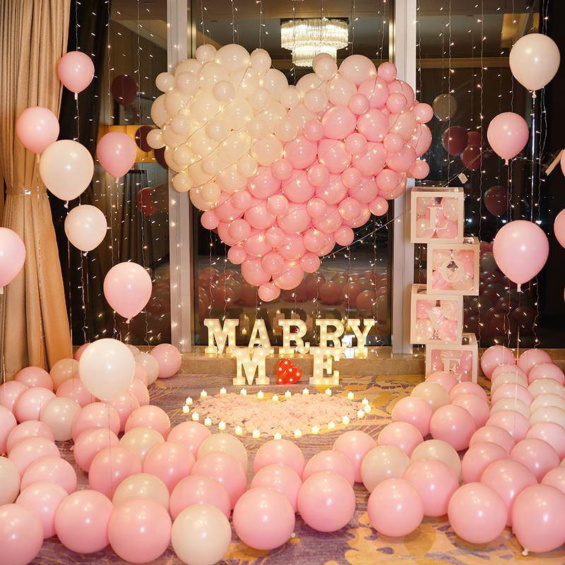 求婚家里室内场地布置仪式感套餐表白520气球电子蜡烛道具情人节