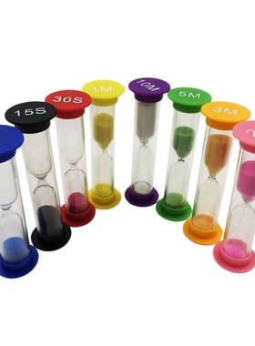 8 X Hourglasses Sandclock  Timer 10/15/30 Seconds +1 / 2/3/5