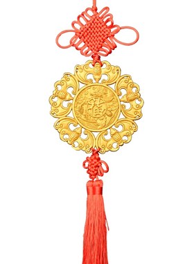 铜五福临门挂件纯铜中国结铜钱大号家居店铺福鼠吊金钱装饰品送礼