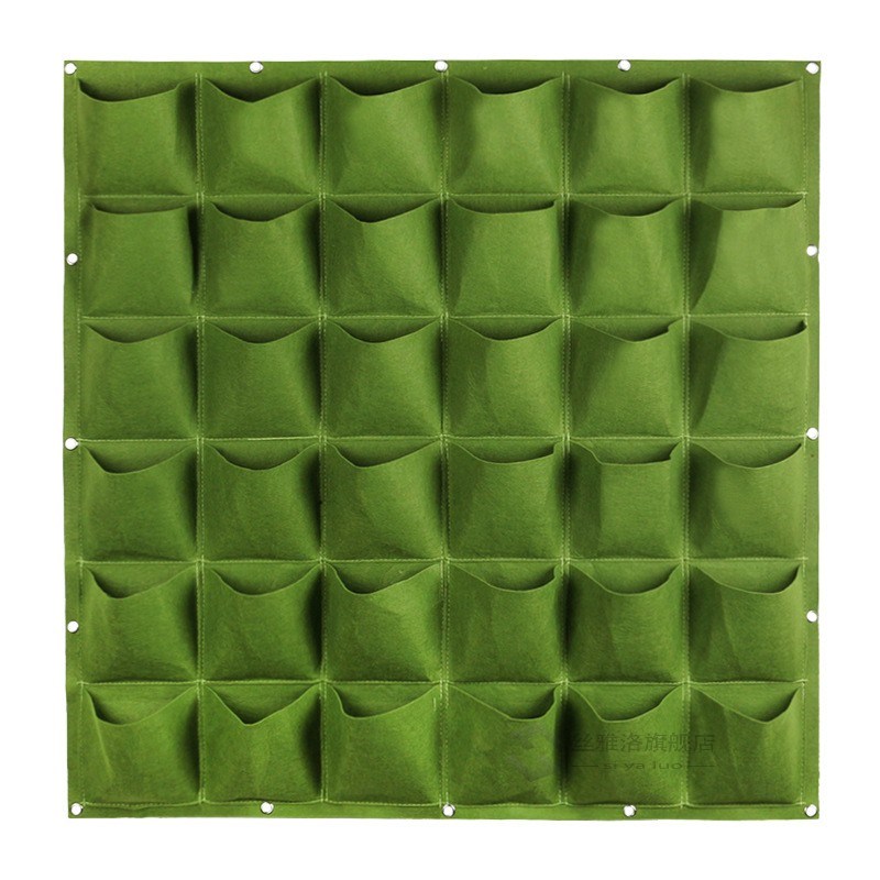 18/36/64 Pockets Green Grow Bags Planter Vertical Garden Veg