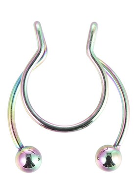1pcs U Shaped Fake Nose Ring Hip Hoop Septum Rock Stainless