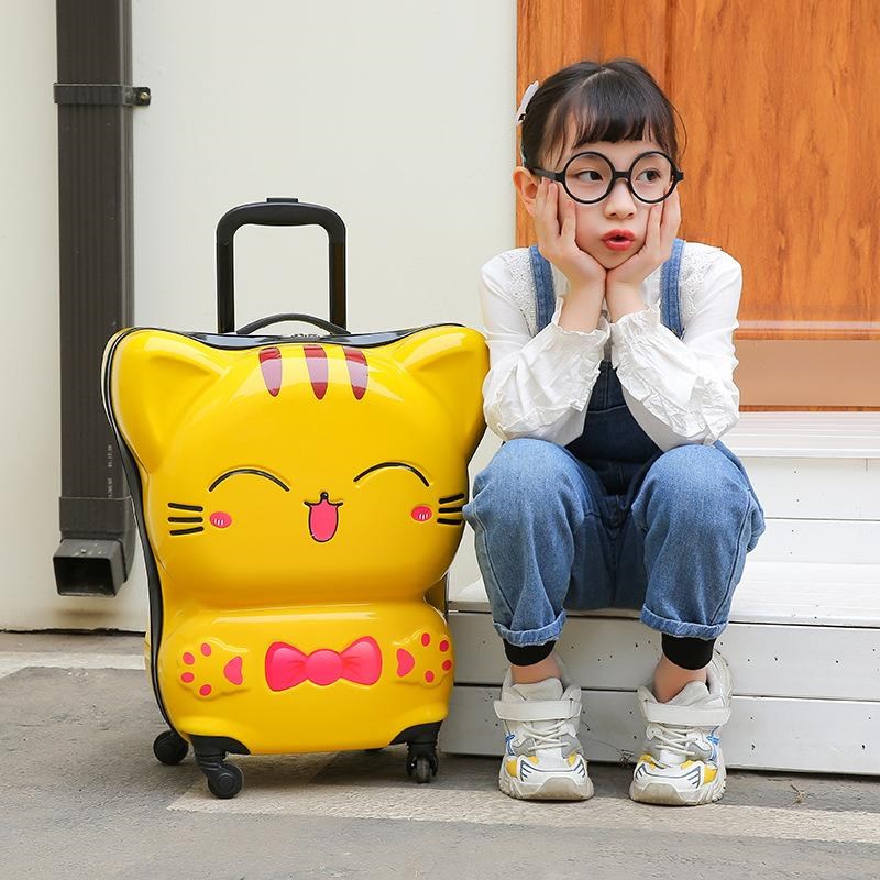 卡通儿童行李箱男孩女童可爱拉杆箱20寸小号3D立体旅行箱万向轮