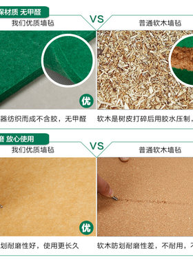 毛毡板墙贴留言板照片板软u木板照片墙定制软板背胶软木墙板公告