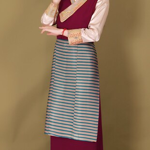 新款围裙臧裙西藏服女款藏v袍藏装藏服女半身裙不丹长裙博拉民族