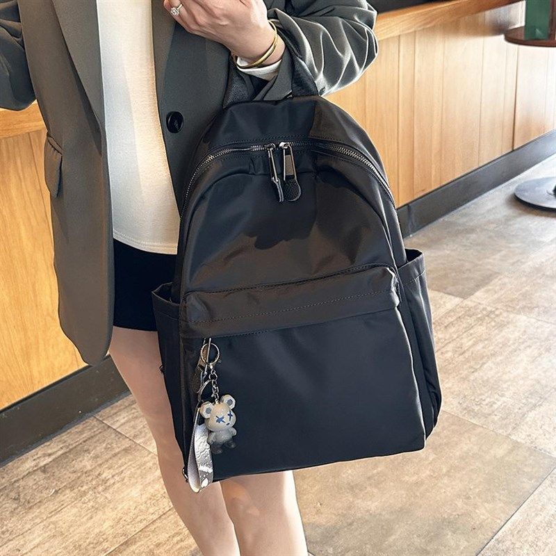 牛津布双肩包女2025新款时尚大容量书包女士休闲帆布背包旅游轻便,箱包皮具/热销女包/男包,双肩背包,淘宝优惠券,粉丝福利购,淘宝优惠卷