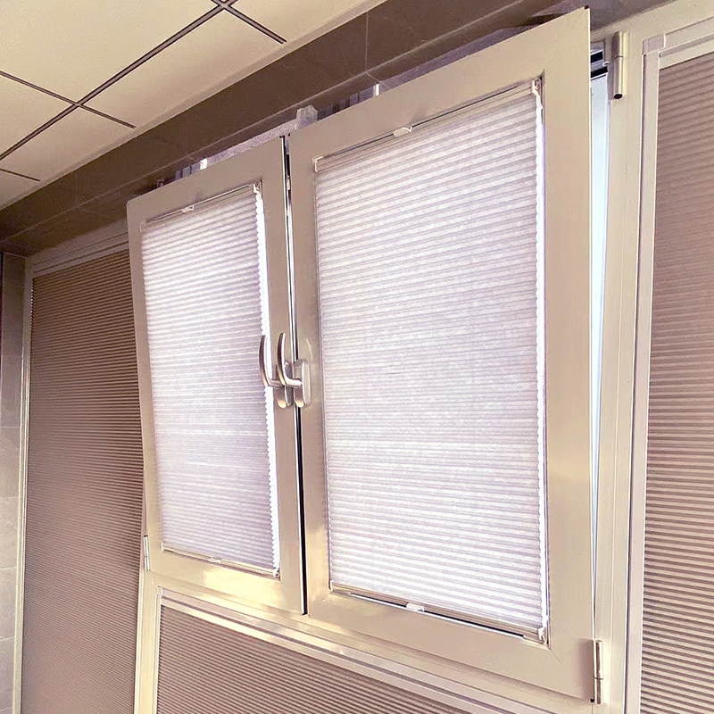 百叶帘内开窗窗帘卫生间厨房卧室阳台遮阳遮光帘免打孔安装蜂巢帘