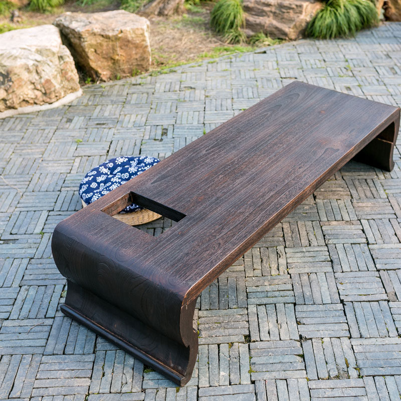 【七韵古琴】古琴桌榻桌茶桌 烧桐木榫卯结构一体榻桌膝桌矮桌