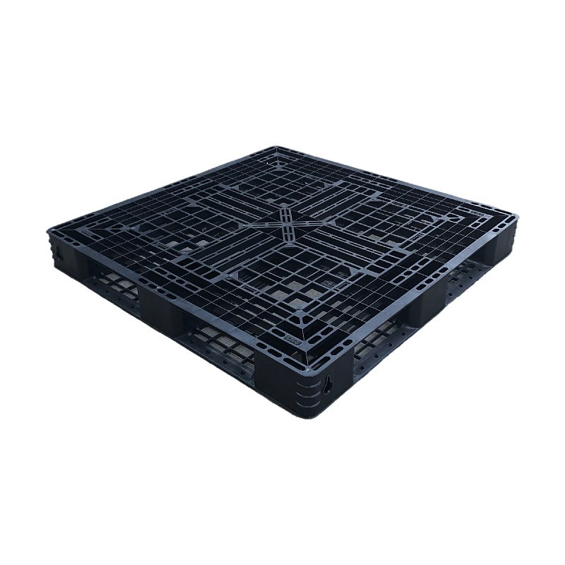 1200*1000装柜卡板黑色网格田字塑料托盘外贸出口Y专用塑胶栈板