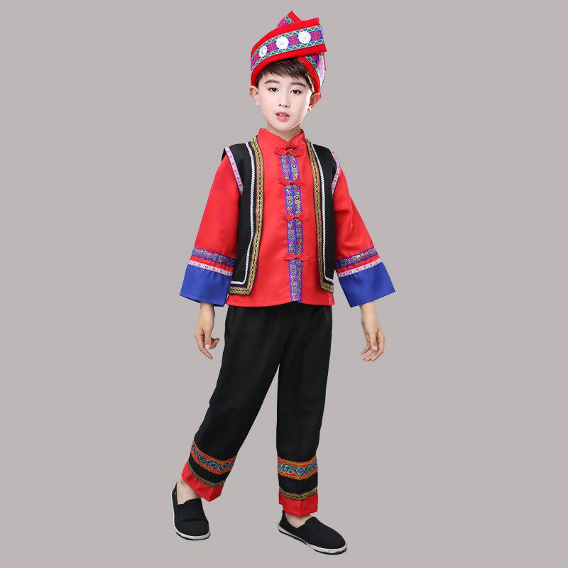 男儿童阿昌族民族服装舞蹈服土族表演服门巴族舞台演出运动会班服,童装/婴儿装/亲子装,儿童演出服,淘宝优惠券,粉丝福利购,淘宝优惠卷