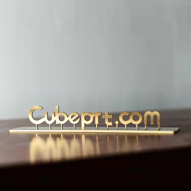 桌面logdo立牌台字牌招牌前台桌牌3d立体字金属数字定制设计指示