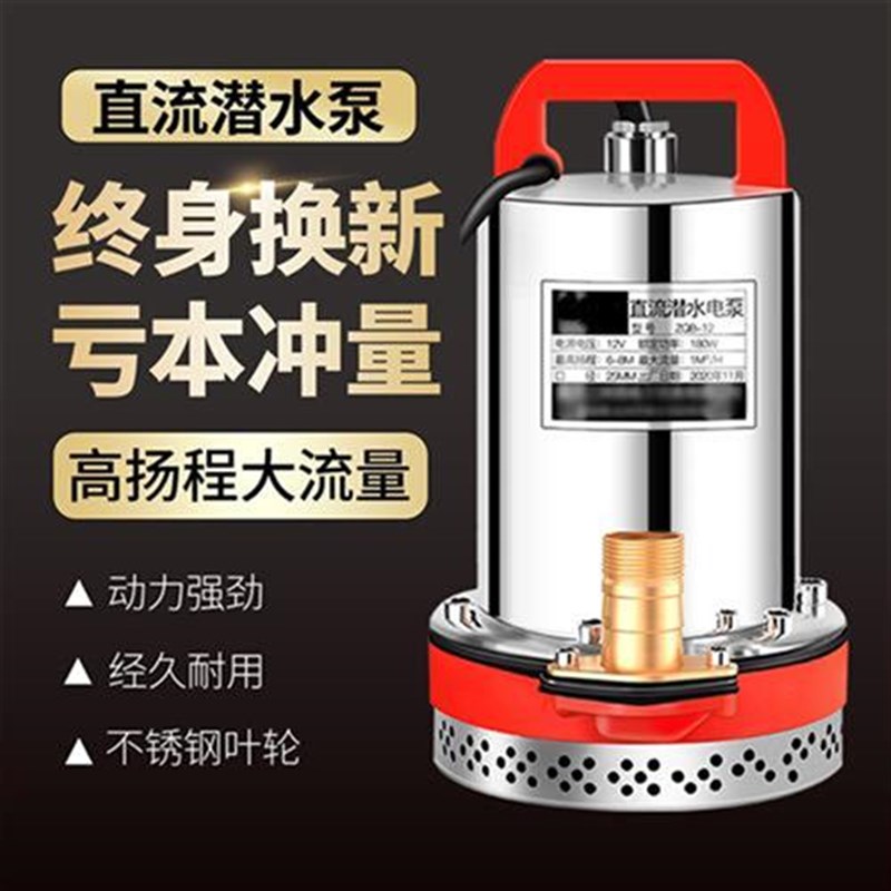 电瓶式抽水泵直流潜水泵家用电动电瓶车抽水泵小型农用自吸抽水机