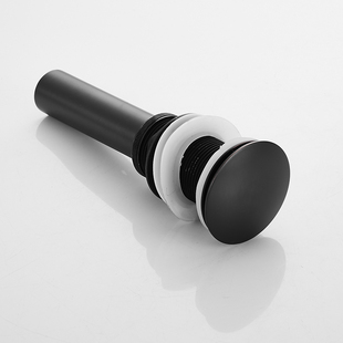 黑色全铜a带提篮下水器防臭下水管面盆去水器带过滤网弹跳翻版落