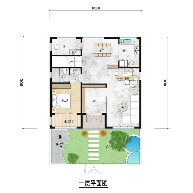 别墅设计图纸二三层新农村自建房设计网红现代欧式房屋施工效果图