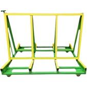 重型四轮折叠门窗玻璃周转推车物流运H输双边架石膏板瓷砖手拉小