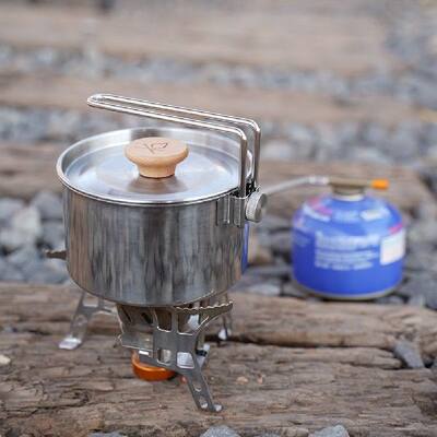 极速Stainless Steel Camping Kettle Outdoor Camping Pot Outdo