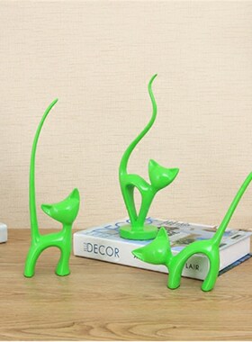 现代简约招财猫北欧创意小摆件家居客厅酒柜办公室隔断室内装饰品