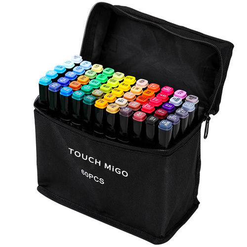 现货24/30/60/80 Color Asrt Markers Pen Set Double Headed Ske