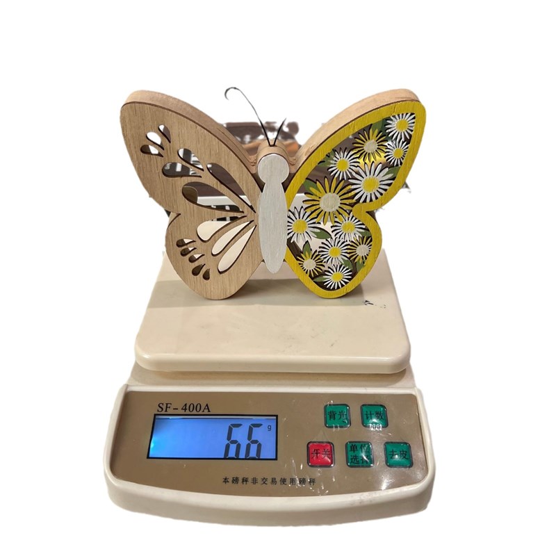 24年新款复活节木质工艺品蝴蝶镂D空摆件 北欧家居木制装饰品礼品