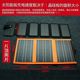 能发电板便机户外快携光伏充电板手充折叠O包USB充电器5v