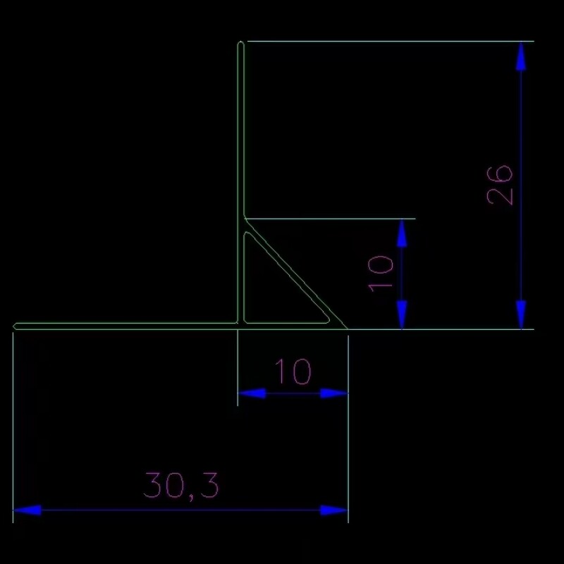 铝合金大鹰嘴滴水线条建筑外墙引流条屋檐上下檐口防流止水条