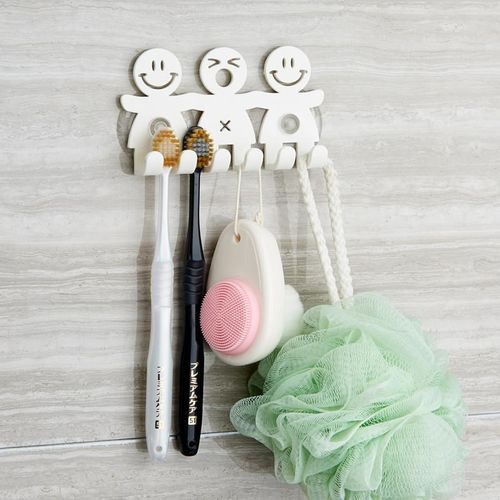 韩国吸盘牙刷架免打孔浴室置物架吸壁式挂架卫生间放牙刷的架子