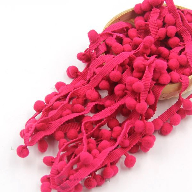 极速New 5Yards/Lot 5MM/10MM Pom Pom Trim Fringe Ribbon Sewi