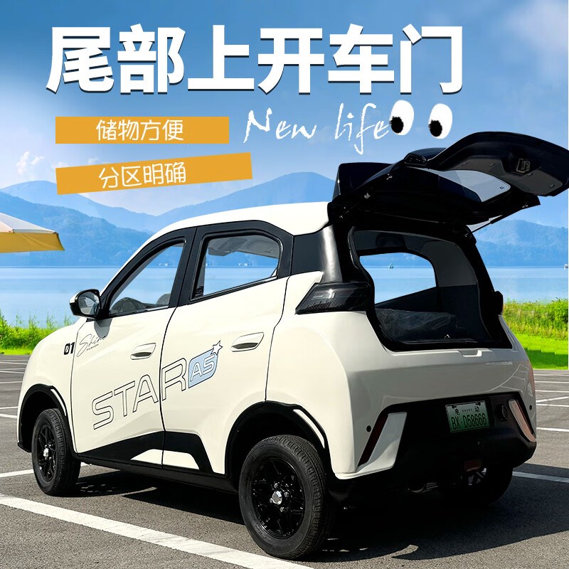 2025新款新能源电动四轮车代步车家用成人N低速老头乐汽车轿车油