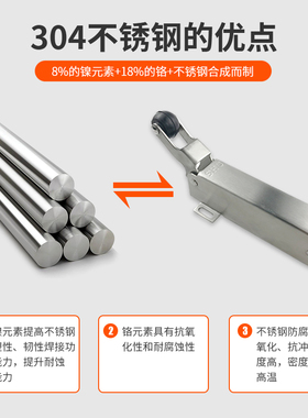 冷冻库1230推拉门闭门回归器液压不锈钢闭门器外开自动回归门锁
