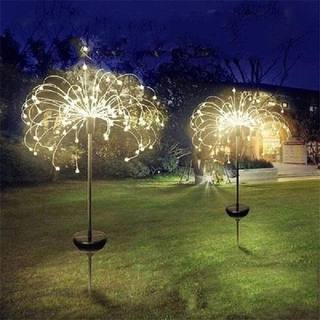 厂家1PC Solar Fireworks Lampy Outdoor Grass Globe Dandelion