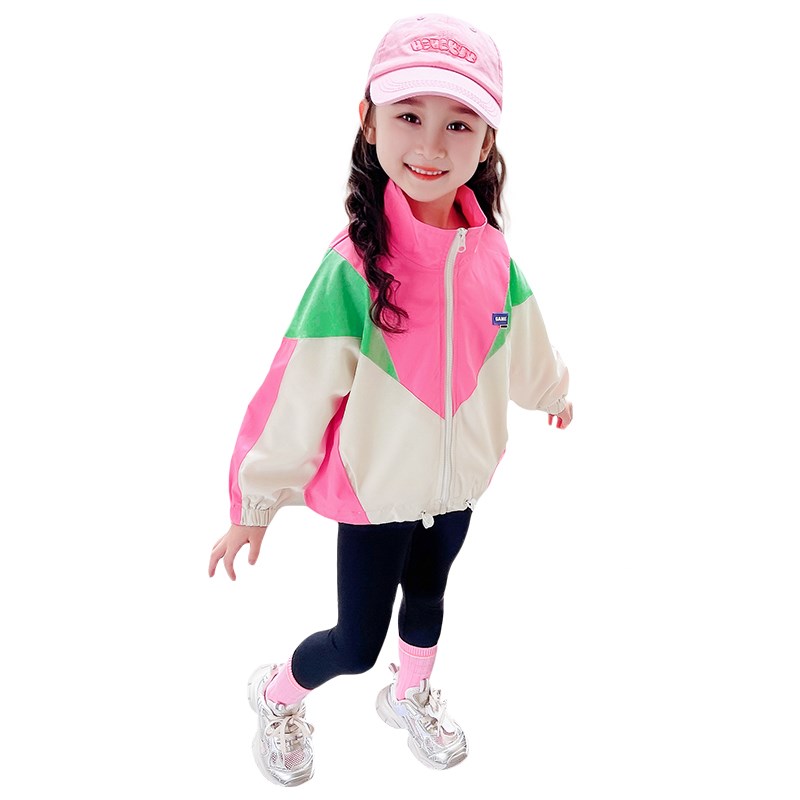 新品女童外套春秋款2024新款童装洋气儿童夹克衫韩版女宝宝秋装上