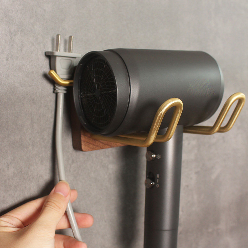 吹风机置物架免打孔卫生间实木电吹风挂架浴室壁挂式风筒支架收纳,家庭/个人清洁工具,吹风机置物架,淘宝优惠券,粉丝福利购,淘宝优惠卷