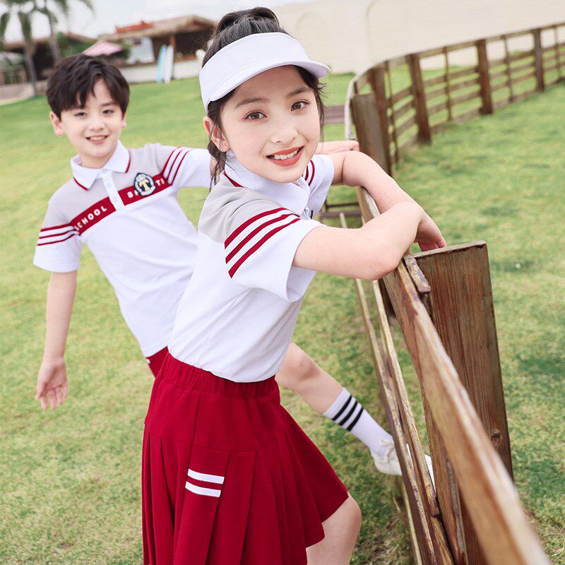 幼儿园园服夏装班服小学生校服儿童夏天运动套装英伦风毕业服夏季