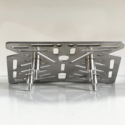 dl250摩托车尾箱货架立柱加高转接钢板DL650后备箱不锈钢多孔安装