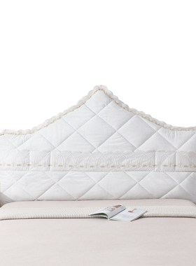 床头罩订做不规则圆弧形欧式皮木老旧床头翻新布套全包加厚防尘罩